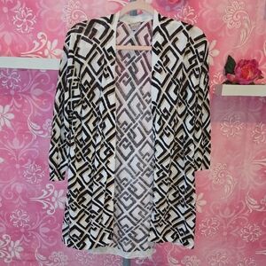 Chic Geometric Patterned Cardigan